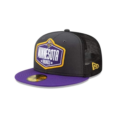 Minnesota Vikings Gorra | New Era NFL Draft 59fifty Fitted Cap Mexico - Grises